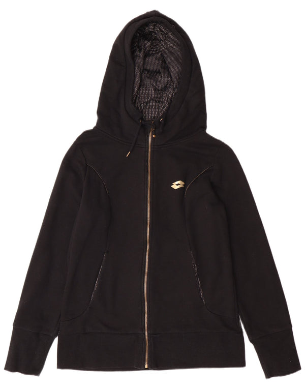 Lotto Damen-Kapuzenpullover mit Reißverschluss, Gr. 40, Größe L, Schwarz