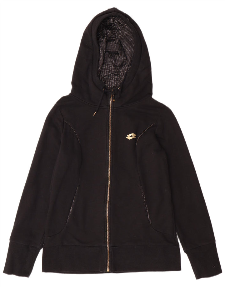 Lotto Damen-Kapuzenpullover mit Reißverschluss, Gr. 40, Größe L, Schwarz