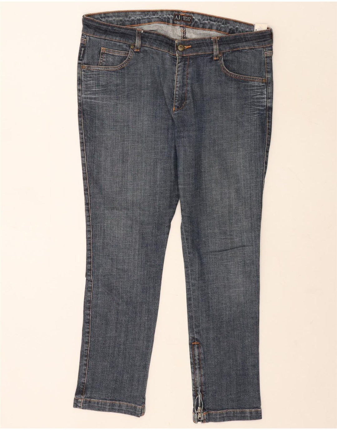 Armani Herren Freizeithose W33 L30 Blaue Baumwolle
