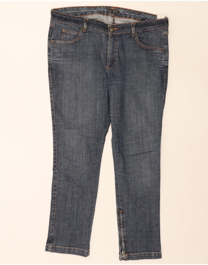 Armani Herren Freizeithose W33 L30 Blaue Baumwolle