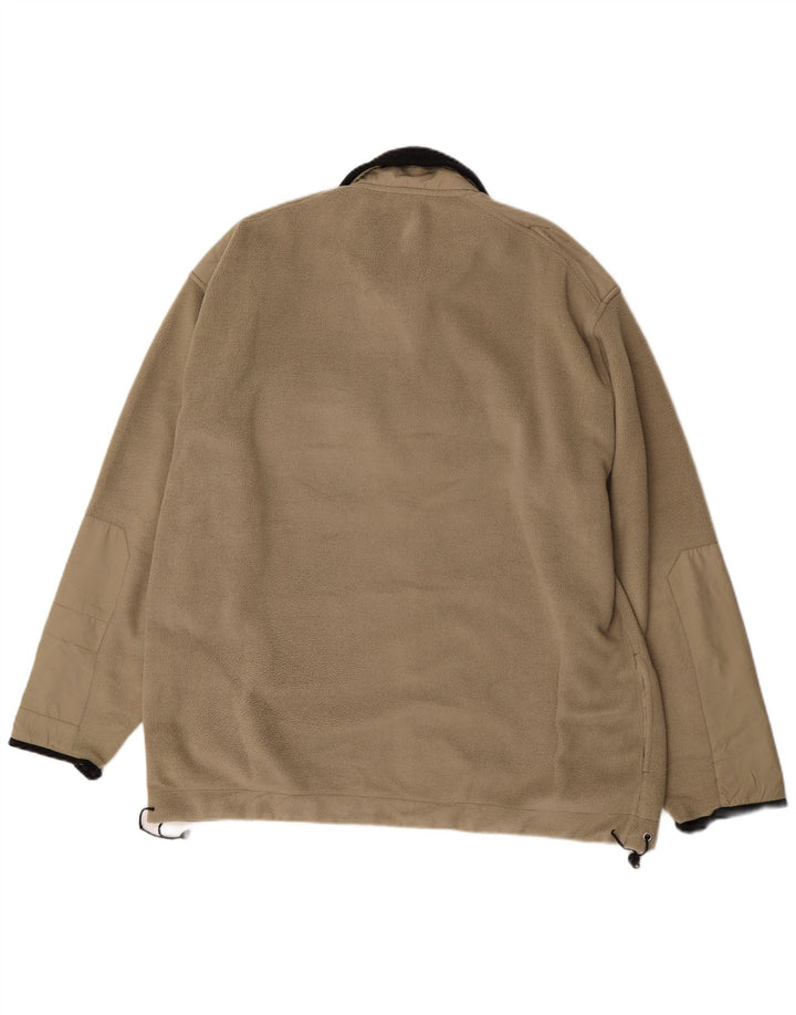 Asics Herren Fleecejacke UK 44 2XL Khaki Colourblock