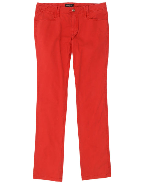 Massimo Dutti Damen Slim Freizeithose EU 40 Medium W30 L34 Rot