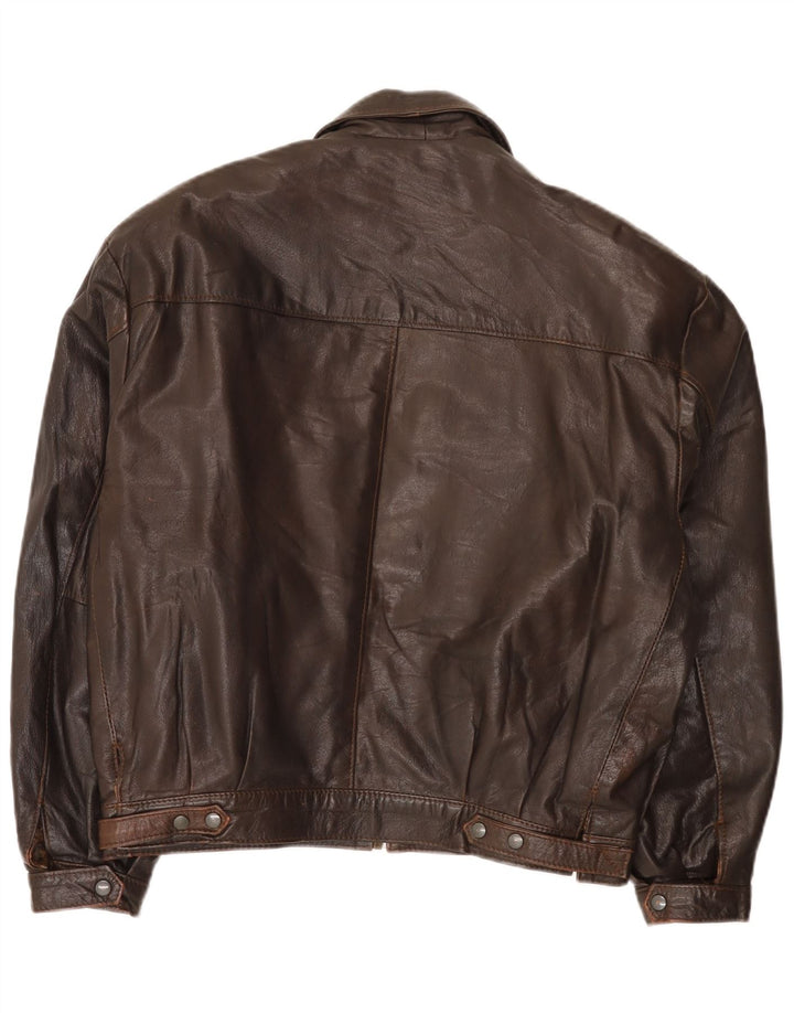 Vintage Herren Lederjacke UK 40 Large Braun