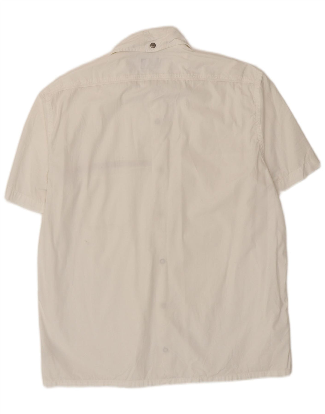 Trussardi Herren-Kurzarmhemd, groß, aus weißer Baumwolle