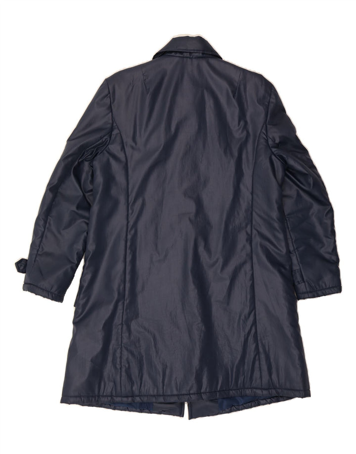 VINTAGE Womens Overcoat UK 18 XL Navy Blue Vintage Vintage and Second-Hand Vintage from Messina Hembry 