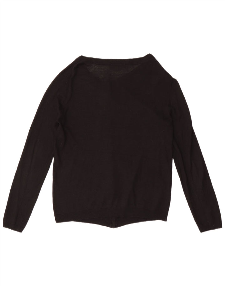 Zara Damen Strickjacke UK 12 Medium Schwarz