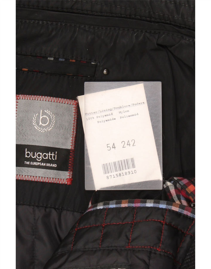 Bugatti Herrenmantel EU 54 2XL Schwarze Schurwolle