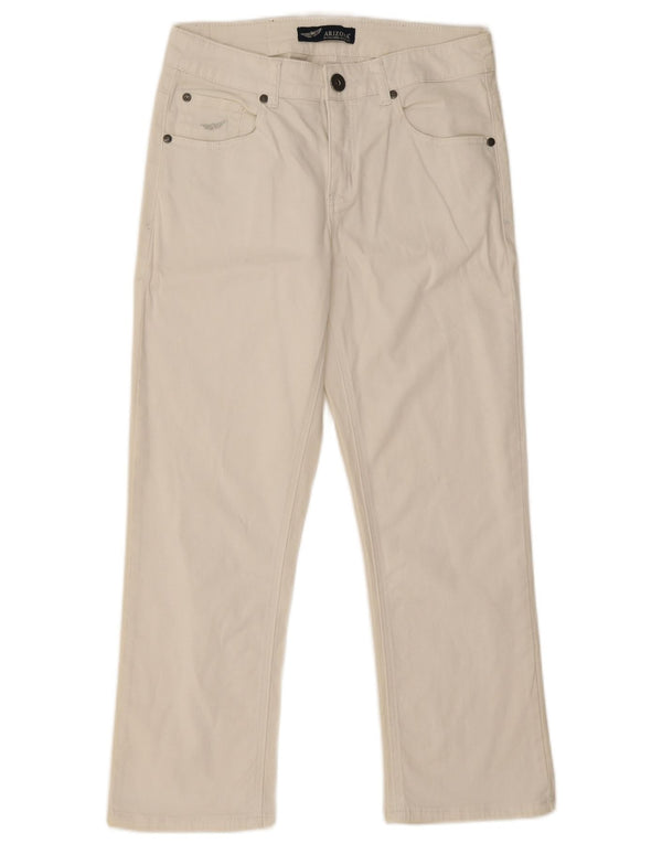 Arizona Kurz geschnittene Damenjeans UK 12 Mittel W28 L24 Weiße Baumwolle