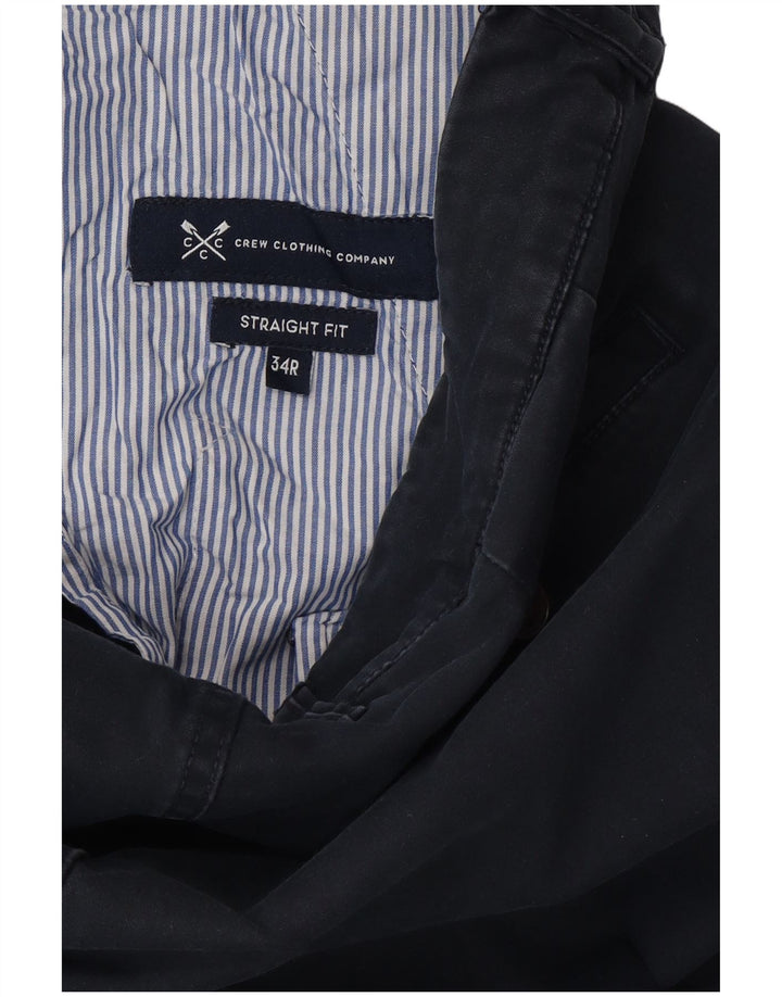 CREW CLOTHING Gerade Chino-Hose für Herren, W34, L32, Marineblau