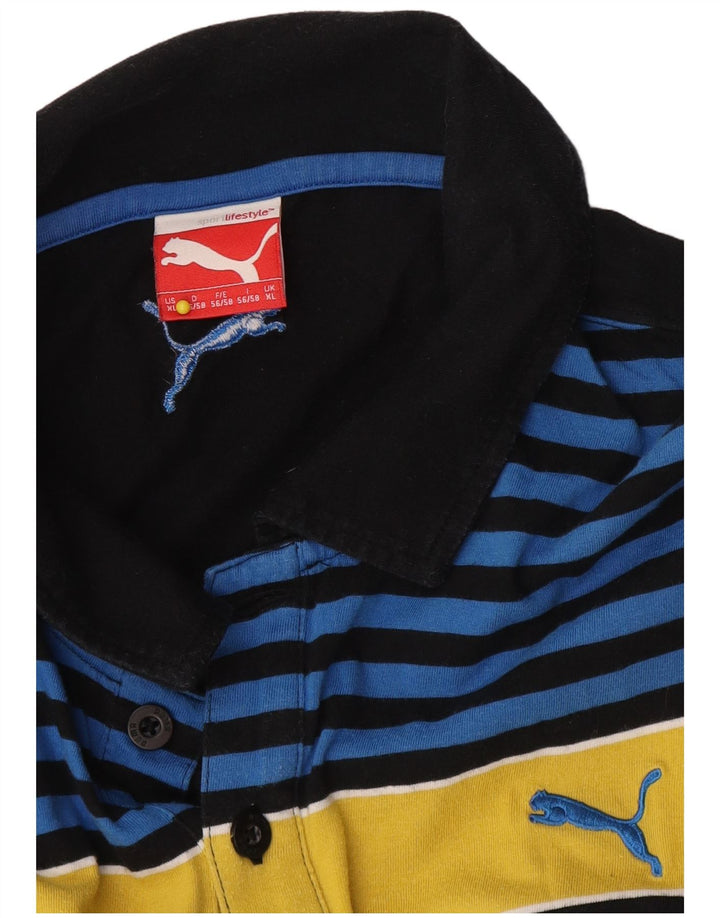 Puma Herren Poloshirt XL Schwarz Colourblock