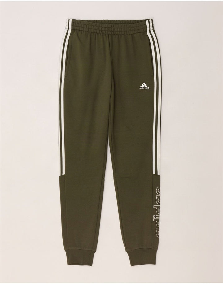 Adidas Herren-Trainingsanzug mit Grafik, Jogginghose, mittlere Khaki-Baumwolle