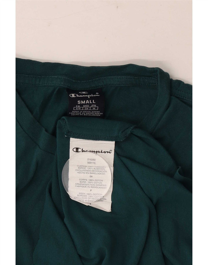 Champion Herren T-Shirt Top Small Grün Baumwolle