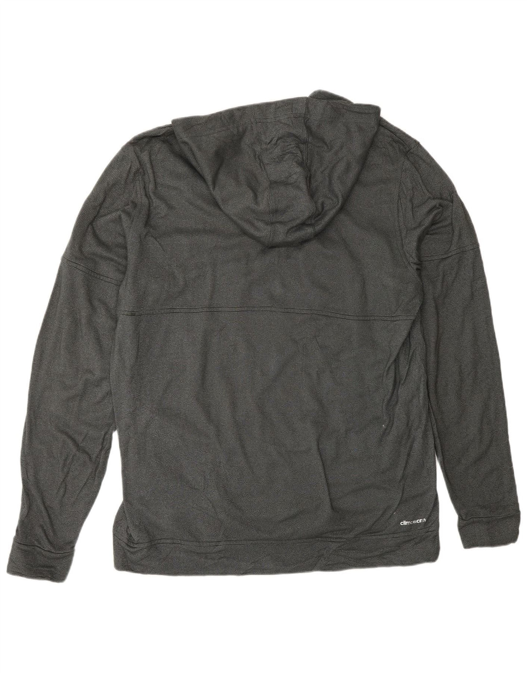 ADIDAS Herren Climawarm Hoodie Pullover XL Grau geflecktes Polyester