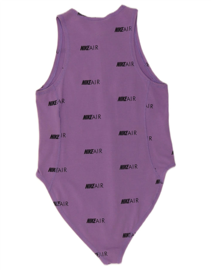 Nike Womens Graphic Bodysuit UK 12 Mittellila Baumwolle