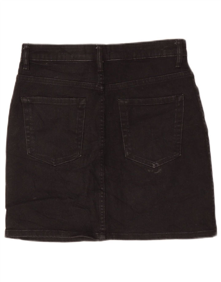 Zara Damen Mini-Jeansrock Medium W28 Schwarz