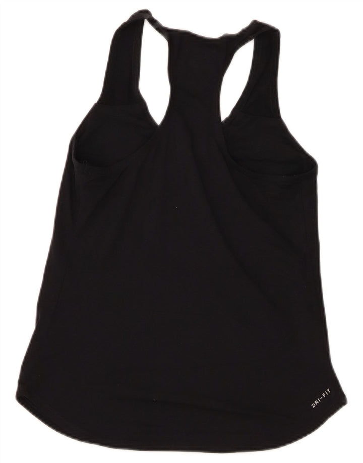 Nike Damen Dri Fit Vest Top UK 8 Small Schwarz