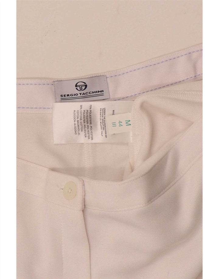 Sergio Tacchini Damen Shorts Medium W30 Weiß Polyester