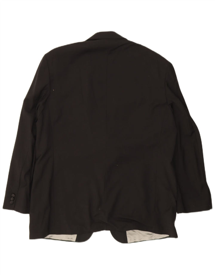 Marks & Spencer Herren-Blazer mit 2 Knöpfen, UK 42, XL, Schwarz, Schurwolle