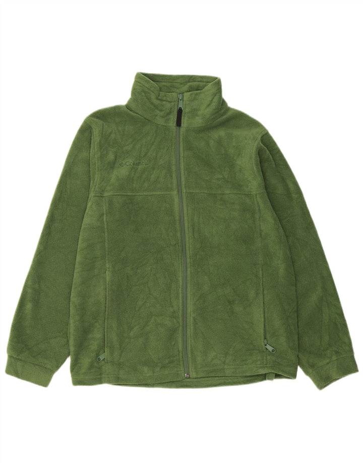 Columbia Fleecejacke für Mädchen, 14–15 Jahre, grünes Polyester