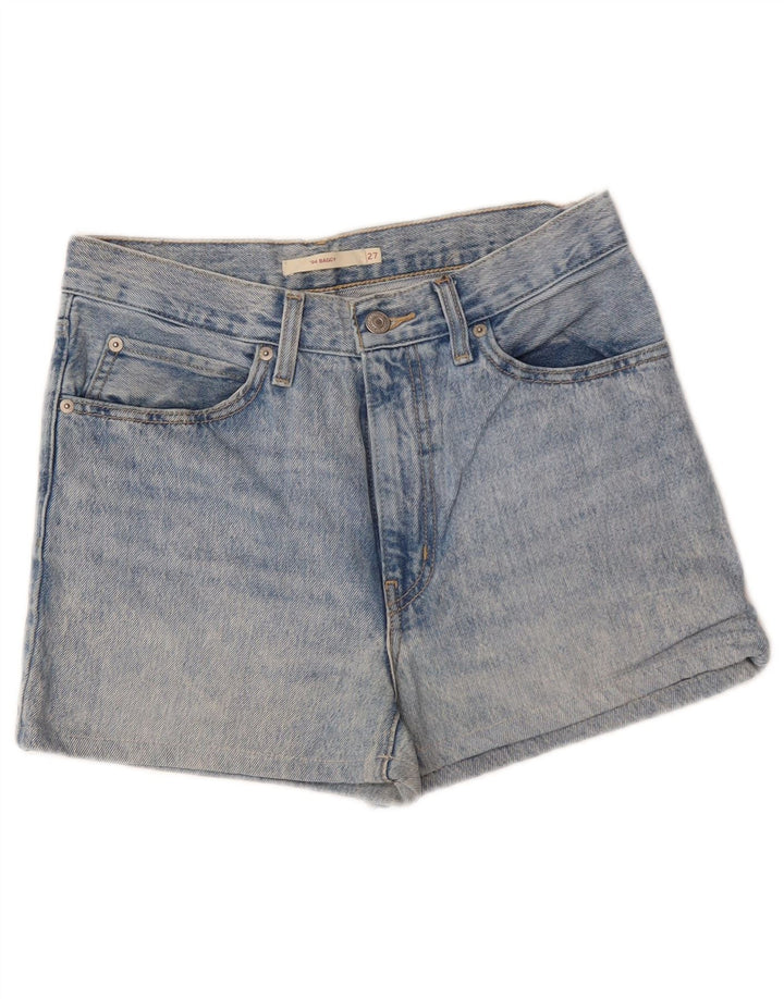 LEVI'S Damen Baggy Denim Shorts W27 Small Blaue Baumwolle