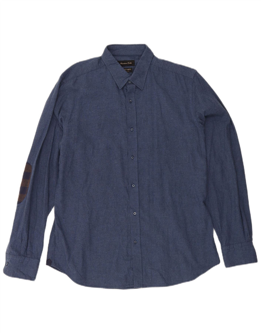 Massimo Dutti Herrenhemd, groß, marineblau, Baumwolle