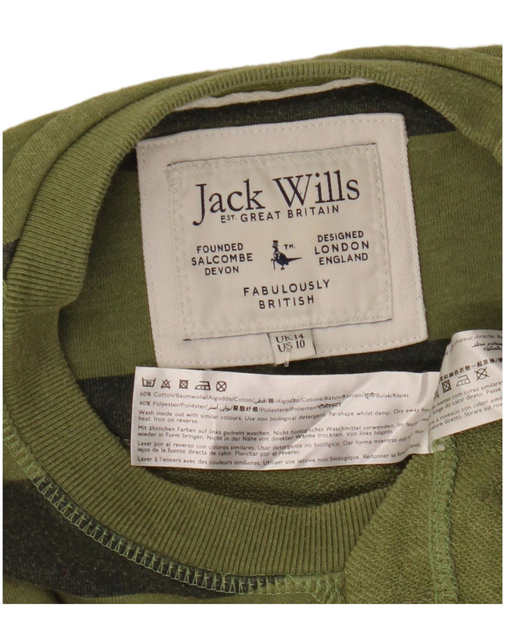 JACK WILLS Damen-Sweatshirt in Übergröße, Gr. 40, Größe L, Khaki, gestreift