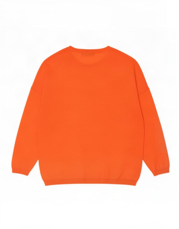 Marks & Spencer Damen-Pullover in Übergröße mit Rundhalsausschnitt, Gr. 18, XL, Orange