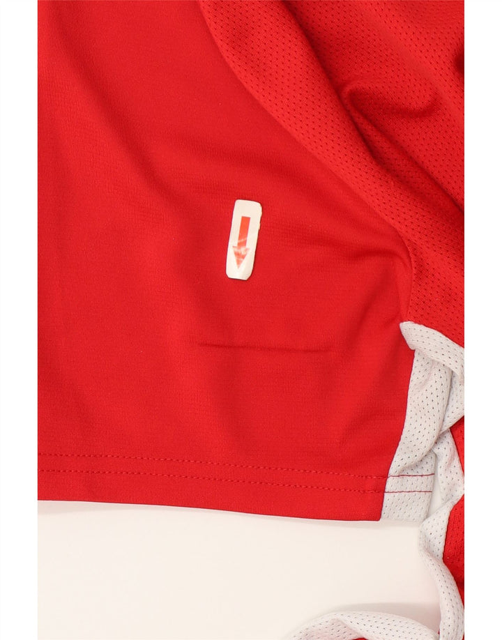 Nike Herren Dri Fit T-Shirt-Oberteil Mittelrotes Farbblock-Polyester