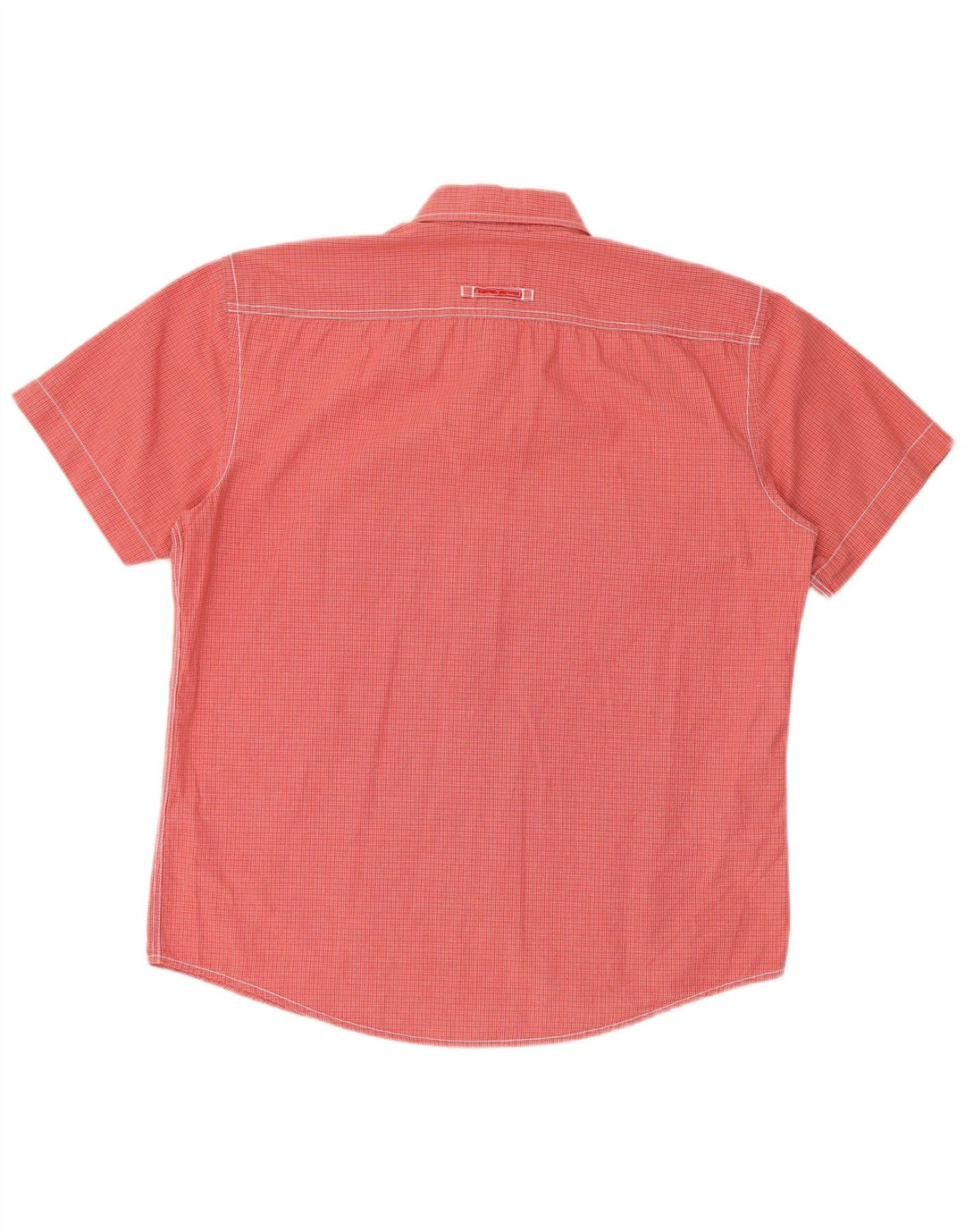 Camel Active Herren-Kurzarmhemd, groß, rot kariert, Baumwolle