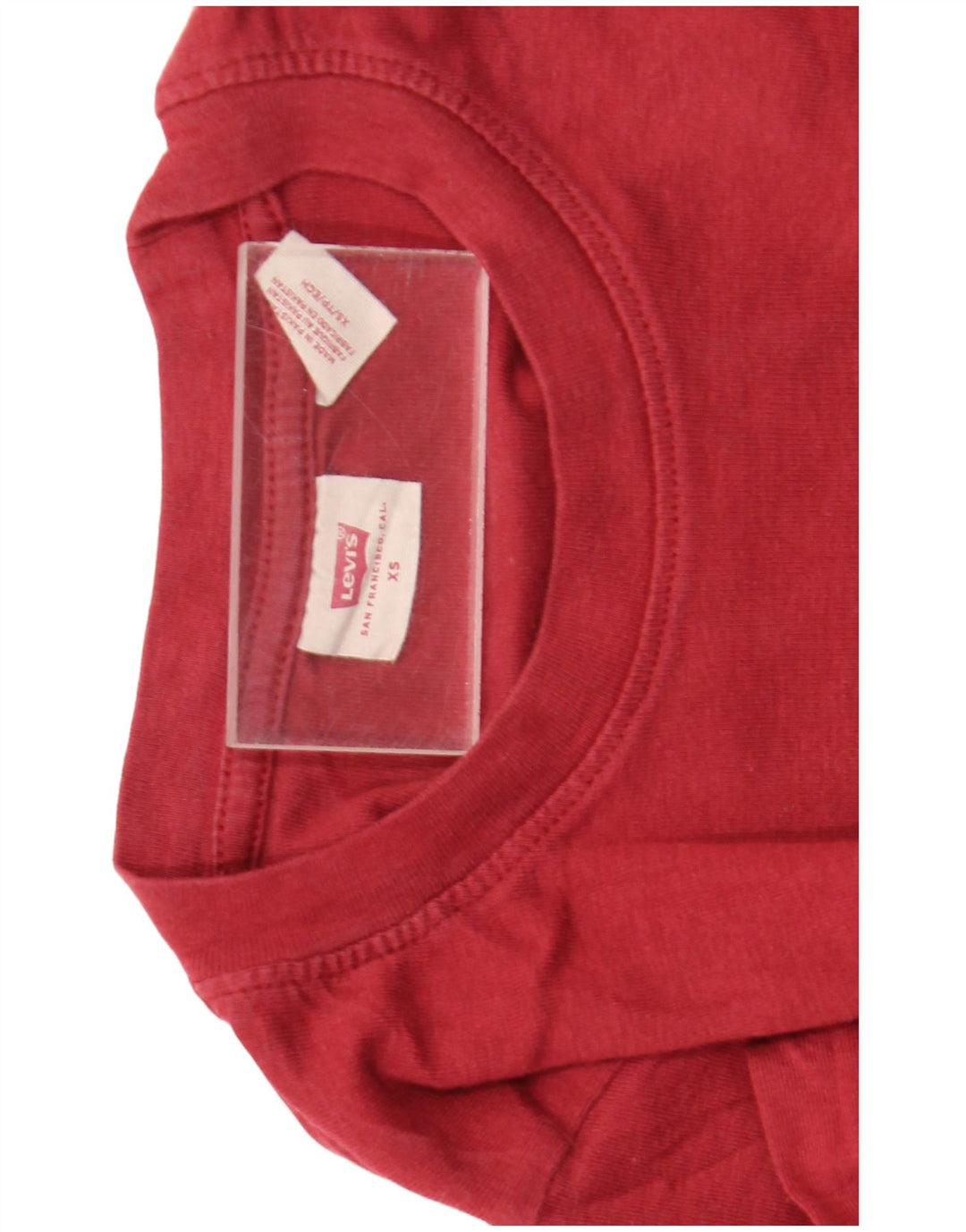 Levi's Damen Crop Top Langarm UK 4 XS Rot