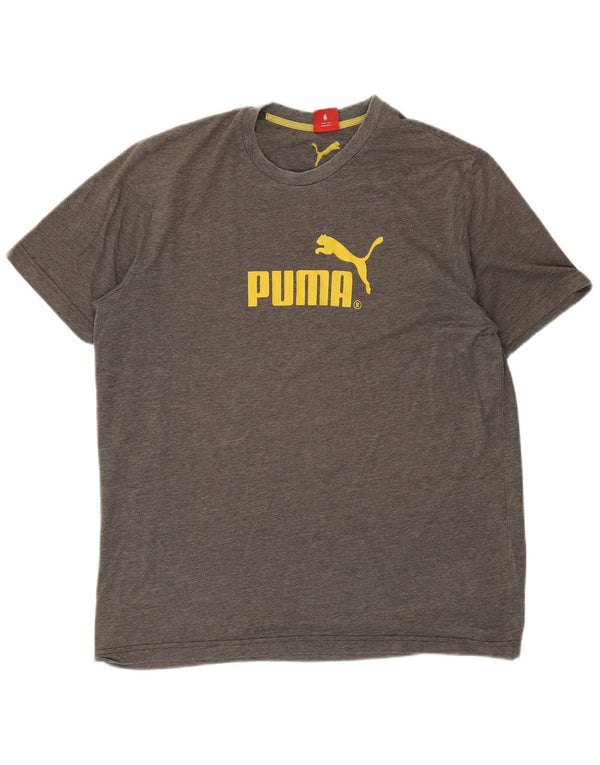 Puma Herren Grafik T-Shirt Top XL Grau