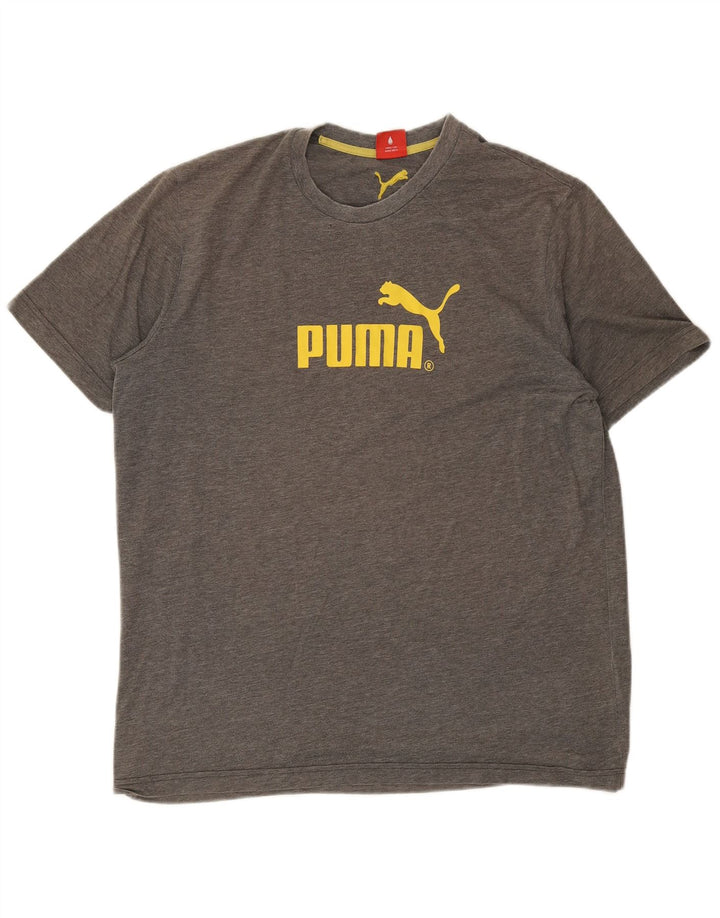 Puma Herren Grafik T-Shirt Top XL Grau