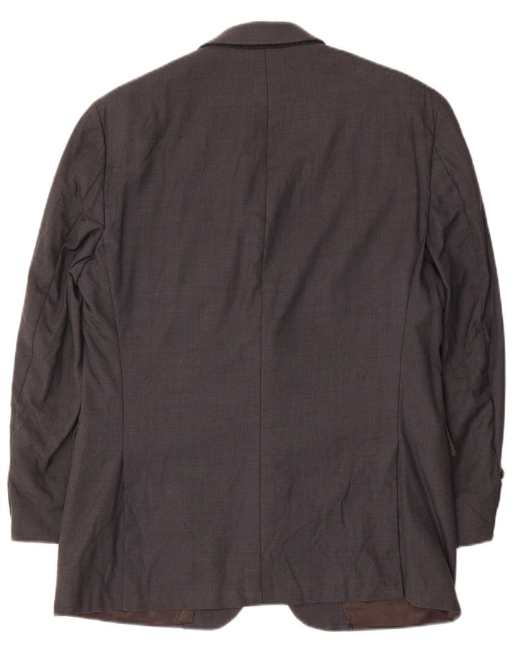 Dkny Herren-Blazer mit 2 Knöpfen, UK 37, kleine graue Wolle
