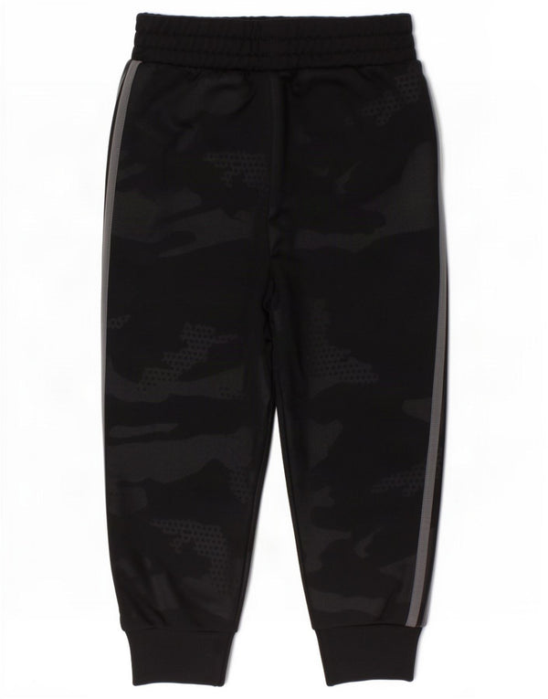 Adidas Jungen-Trainingshose, Jogginghose, 2–3 Jahre, schwarzes Camouflage-Polyester