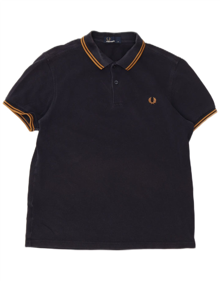 Fred Perry Herren-Poloshirt, mittelmarineblaue Baumwolle
