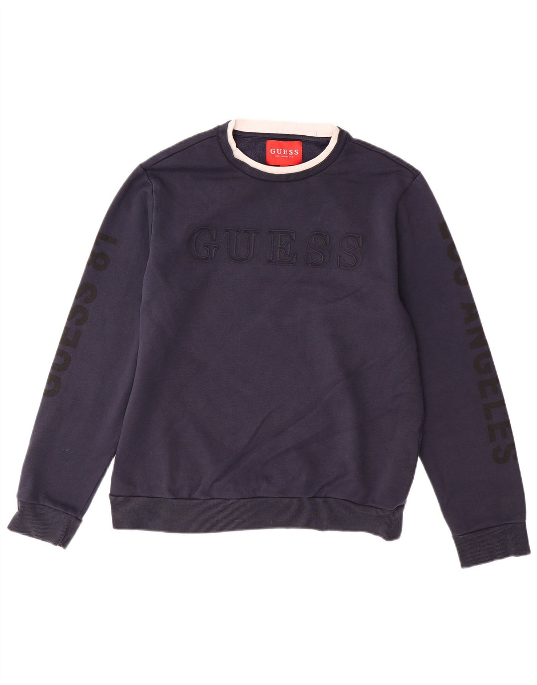 Guess Herren-Sweatshirt mit Grafik, groß, marineblau, Baumwolle