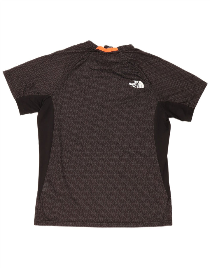 The North Face Herren T-Shirt-Oberteil Mittelschwarzes geometrisches Polyester