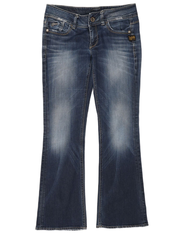G-Star Damen Low Waist Distressed Bootcut Jeans W29 L32 Blaue Baumwolle