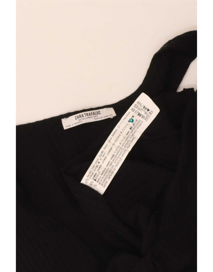 Zara Damen-Overall, ärmellos, UK 12, mittelschwarz, Baumwolle