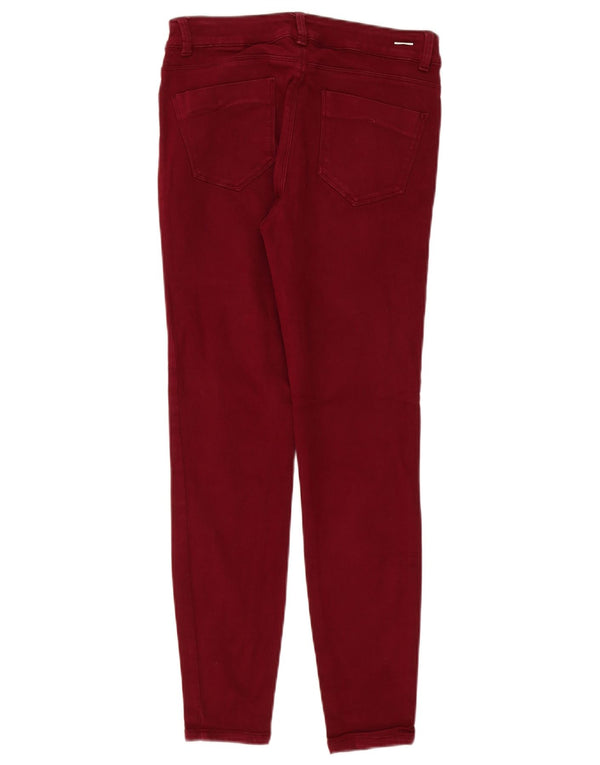 Zara Damen Skinny Jeans EU 38 Small W28 L27 Burgund