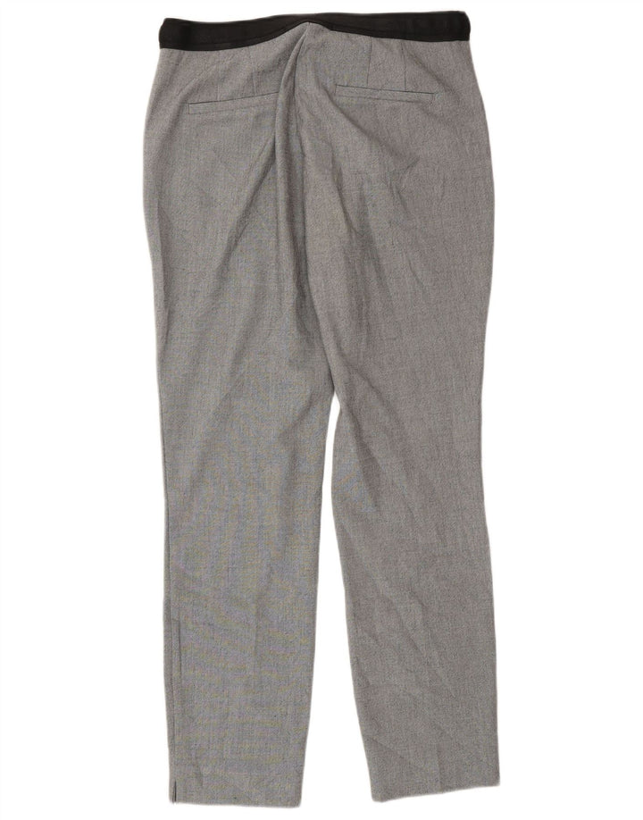 Zara Tapered Chino-Hose für Damen, mittelgroß, W30, L28, grau kariertes Polyester