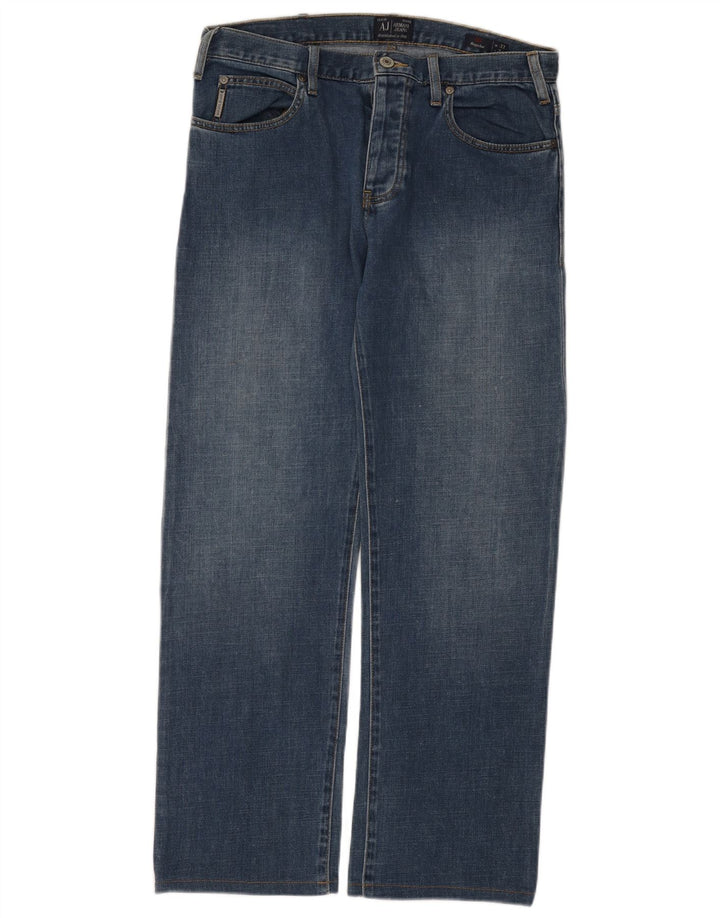 Armani Jeans Herren Regular Straight Jeans W33 L30 Blaue Baumwolle