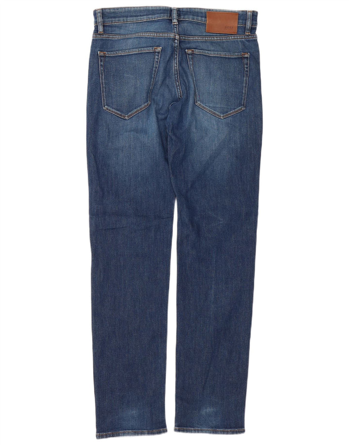 Hugo Boss Herren Slim Jeans W31 L32 Blaue Baumwolle