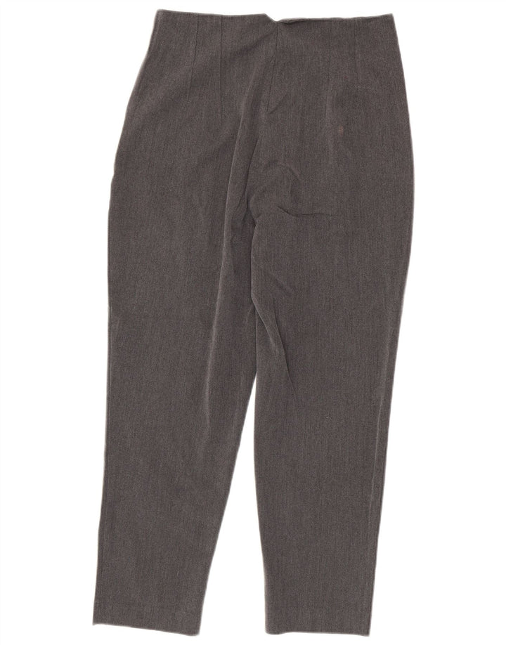 Zara Damen-Anzughose mit hoher Taille, mittelgroß, W28, L25, grau, Polyester