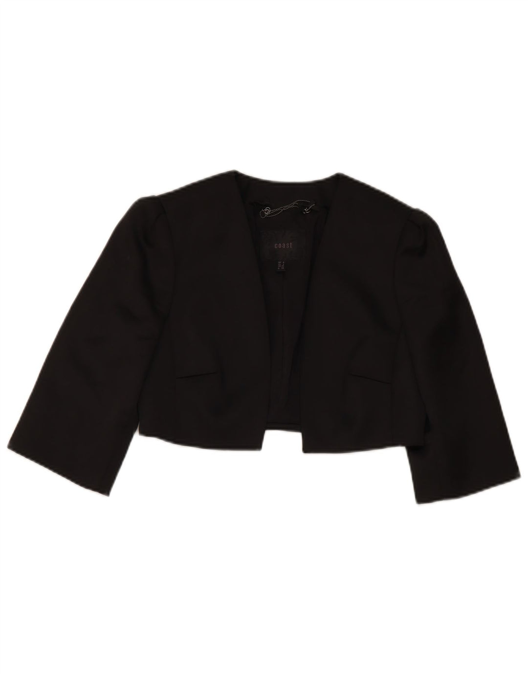 Coast Damen-Bolerojacke mit 3/4-Ärmeln, Größe S, Schwarz, Polyester