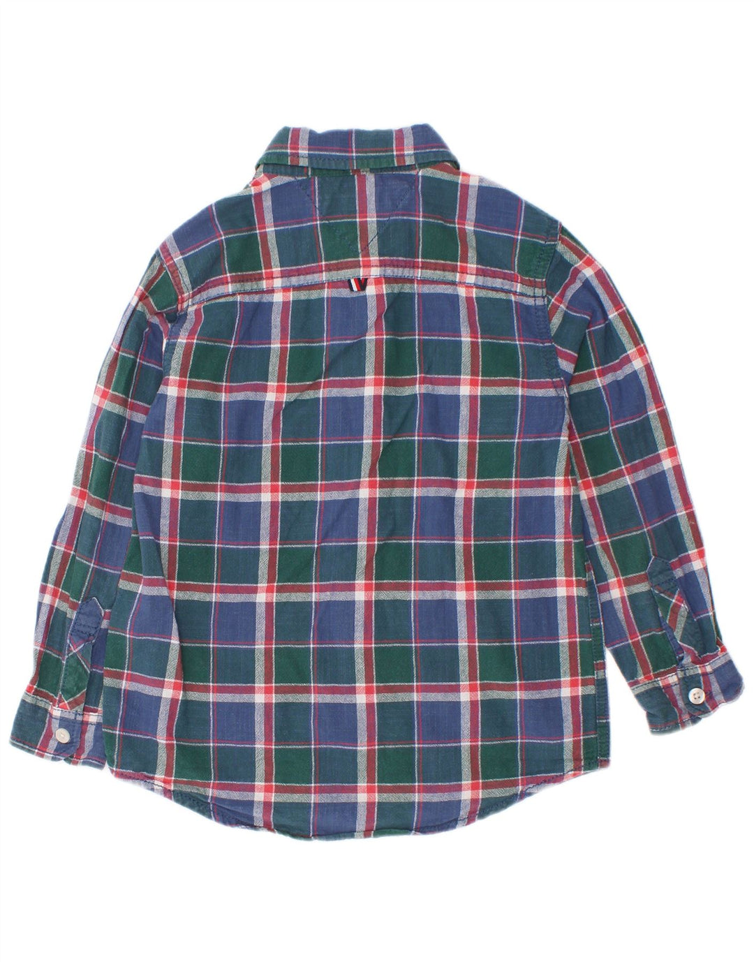 Tommy Hilfiger Hemd für Jungen, 4–5 Jahre, blau kariert, Baumwolle