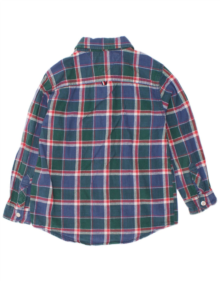 Tommy Hilfiger Hemd für Jungen, 4–5 Jahre, blau kariert, Baumwolle