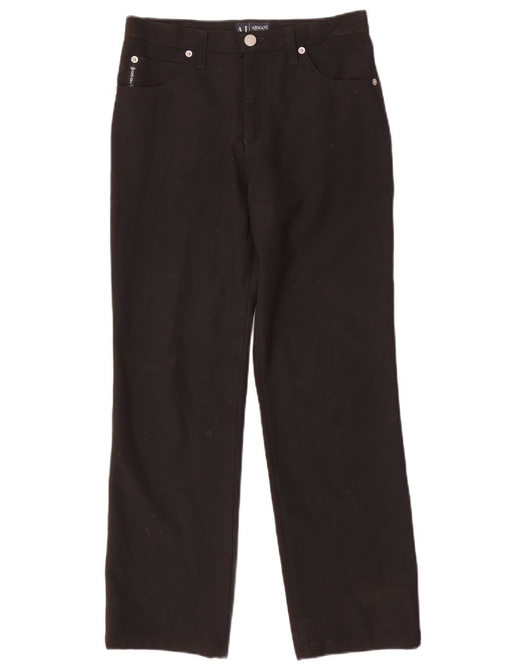 Armani Damen Gerade Freizeithose W27 L27 Schwarz