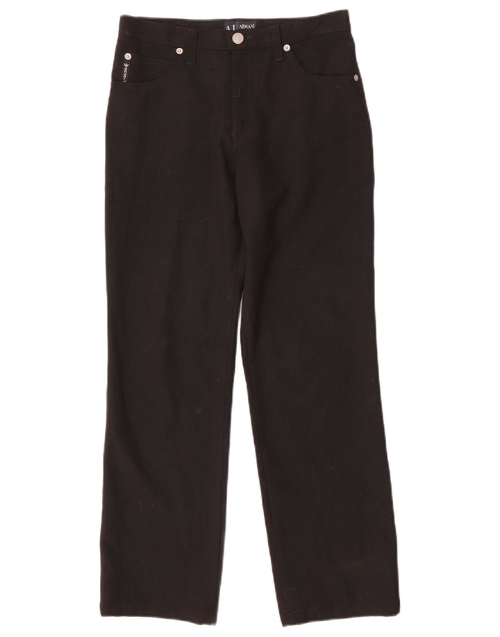 Armani Damen Gerade Freizeithose W27 L27 Schwarz