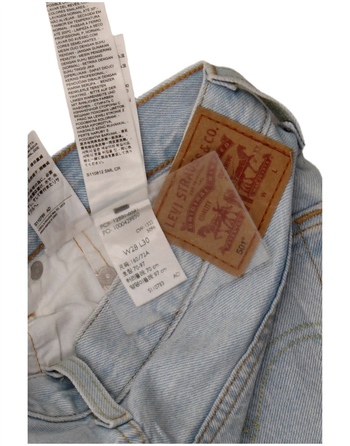 LEVI'S Womens 501 Straight Jeans W28 L25 Blue Cotton Classic